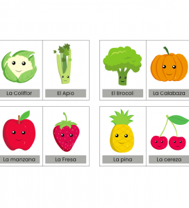 Fruit/ Fruta / Vegetables Spanish/ English – Bundle
