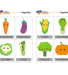 Vegetables Spanish/ English – Flashcards